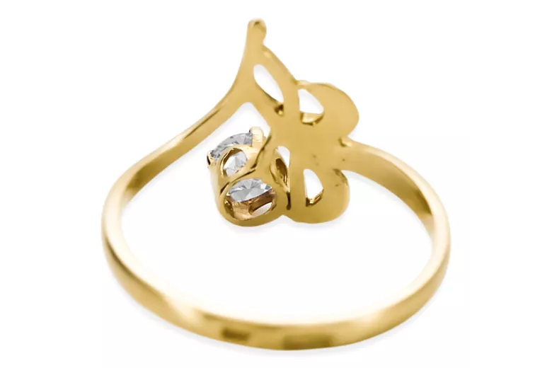  Vintage style Cyrkónia 14k žlté zlato vrc095y